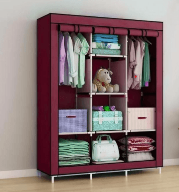 Moyen Armoire à 3 portes رفوف لتخزين الملابس